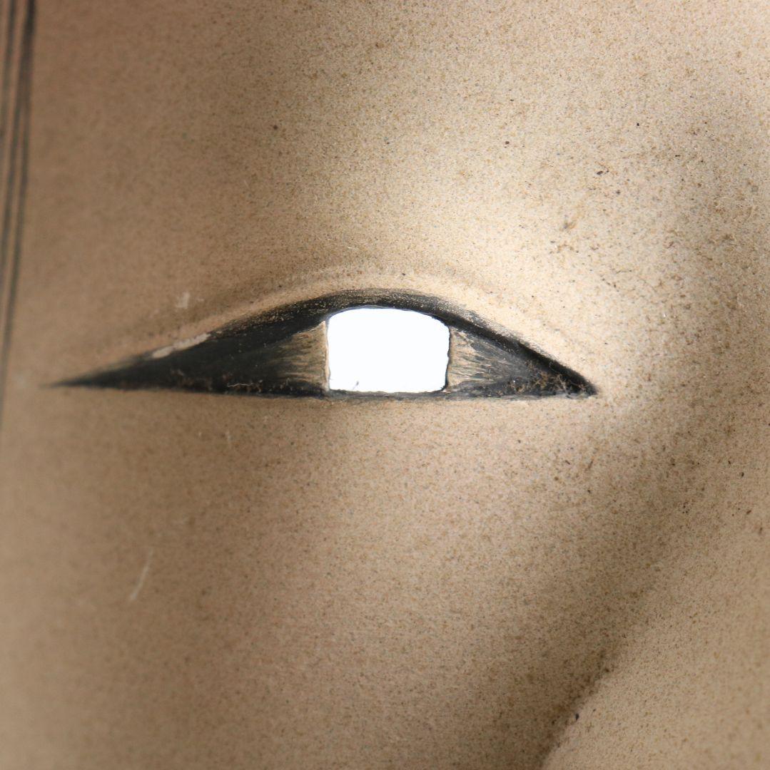 在銘 能面 小面 彩色木彫　AC1018