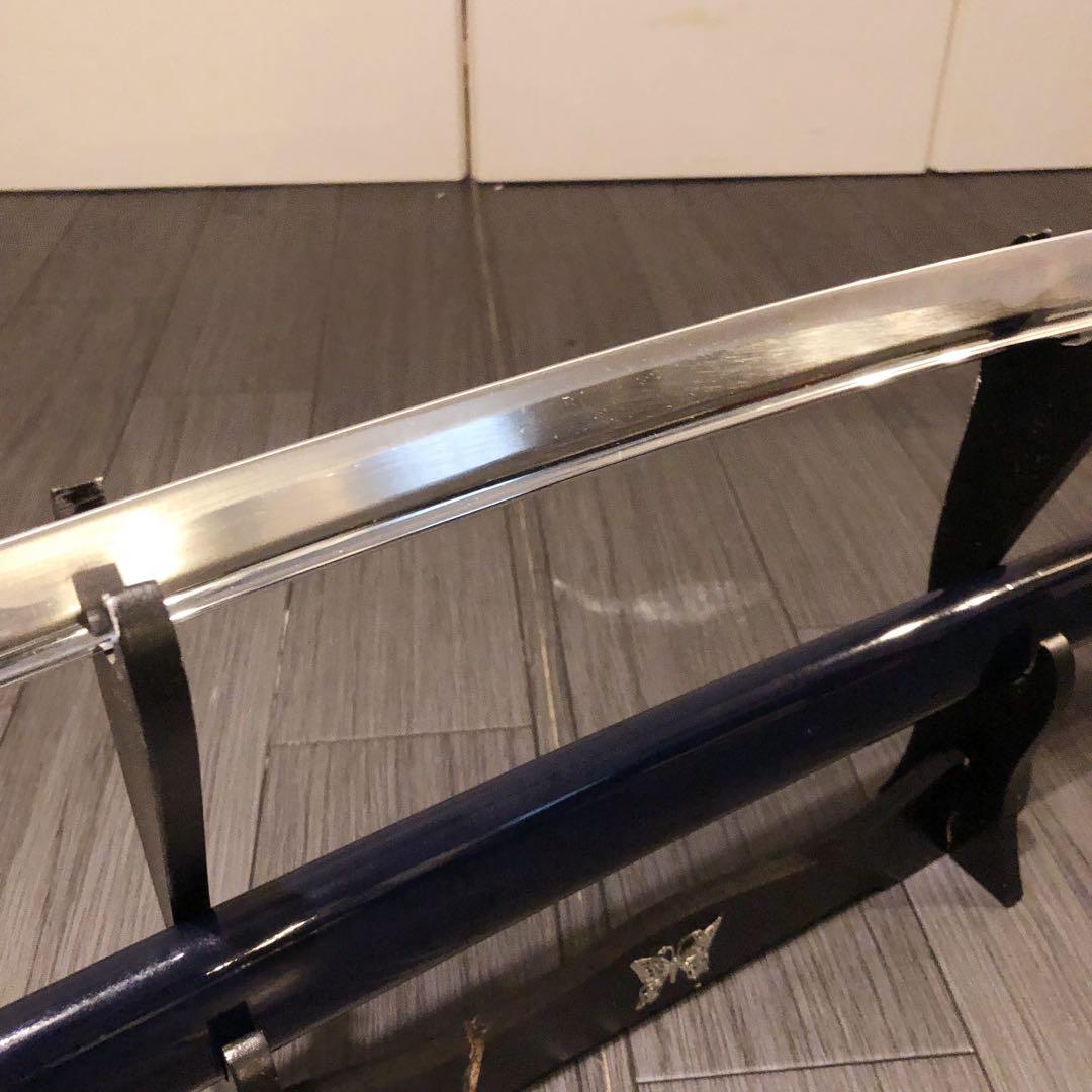 高級模造刀　高級居合刀　樋入り　優勢刃紋刀身　白拵え　亜合金刀身