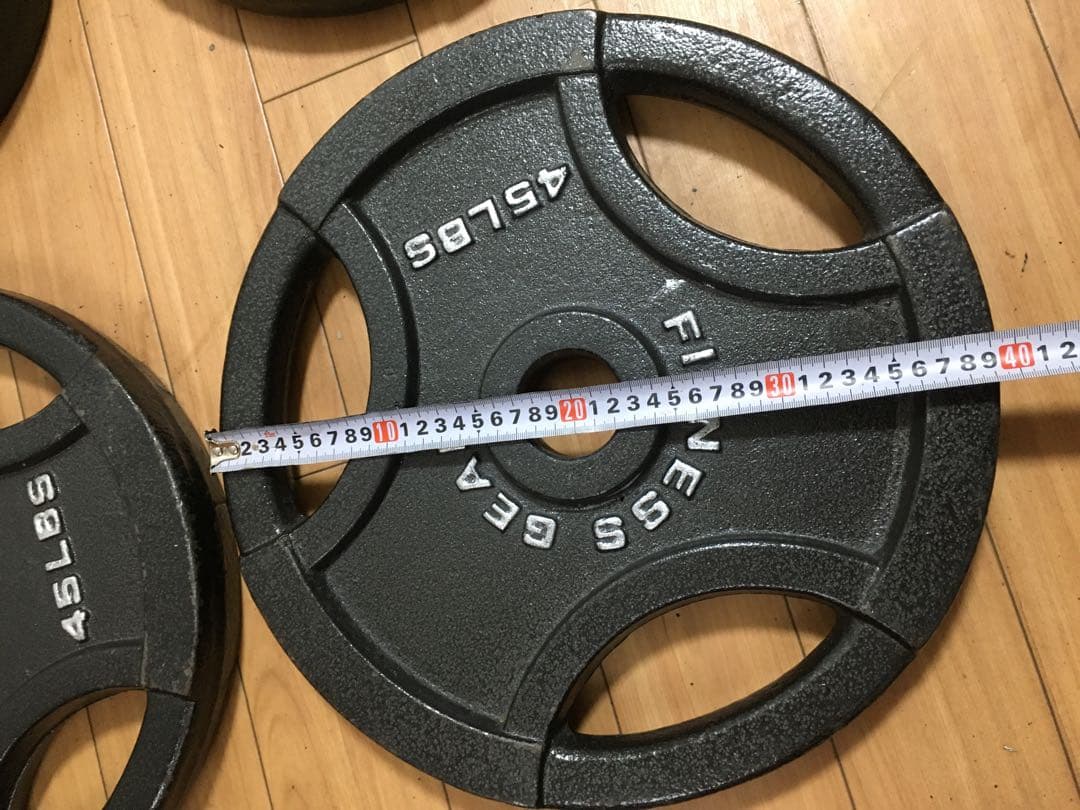 FITNESS GEAR オリンピック プレートセット穴径50mm 計107Kg