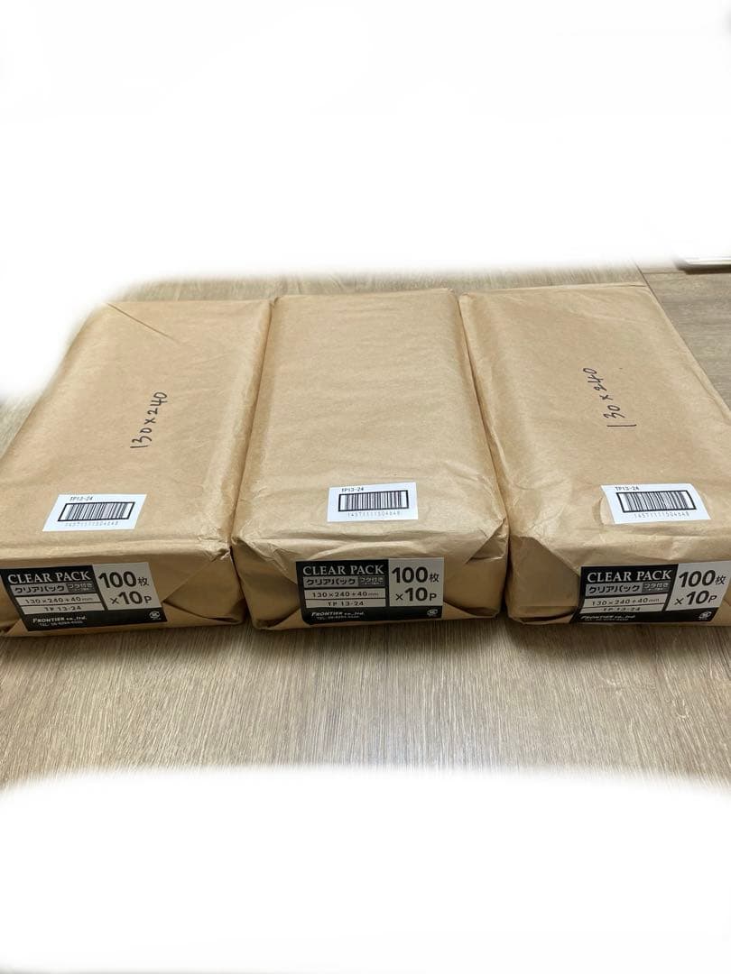 OPP袋クリアパック フタ付き テープ付 30μ TP13-24 3000枚