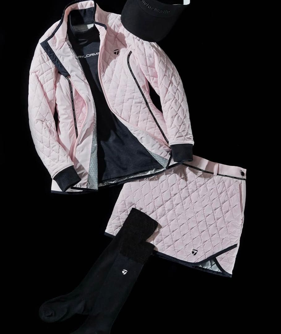 テーラーメイド キルティング上下 ピンク 新品同様 Mサイズ