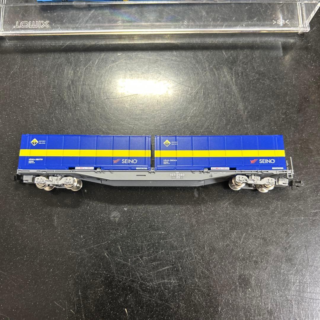 TOMIX コキ107 5両＋ 朗堂 Dラインコンテナ2個、ランテックコンテナ