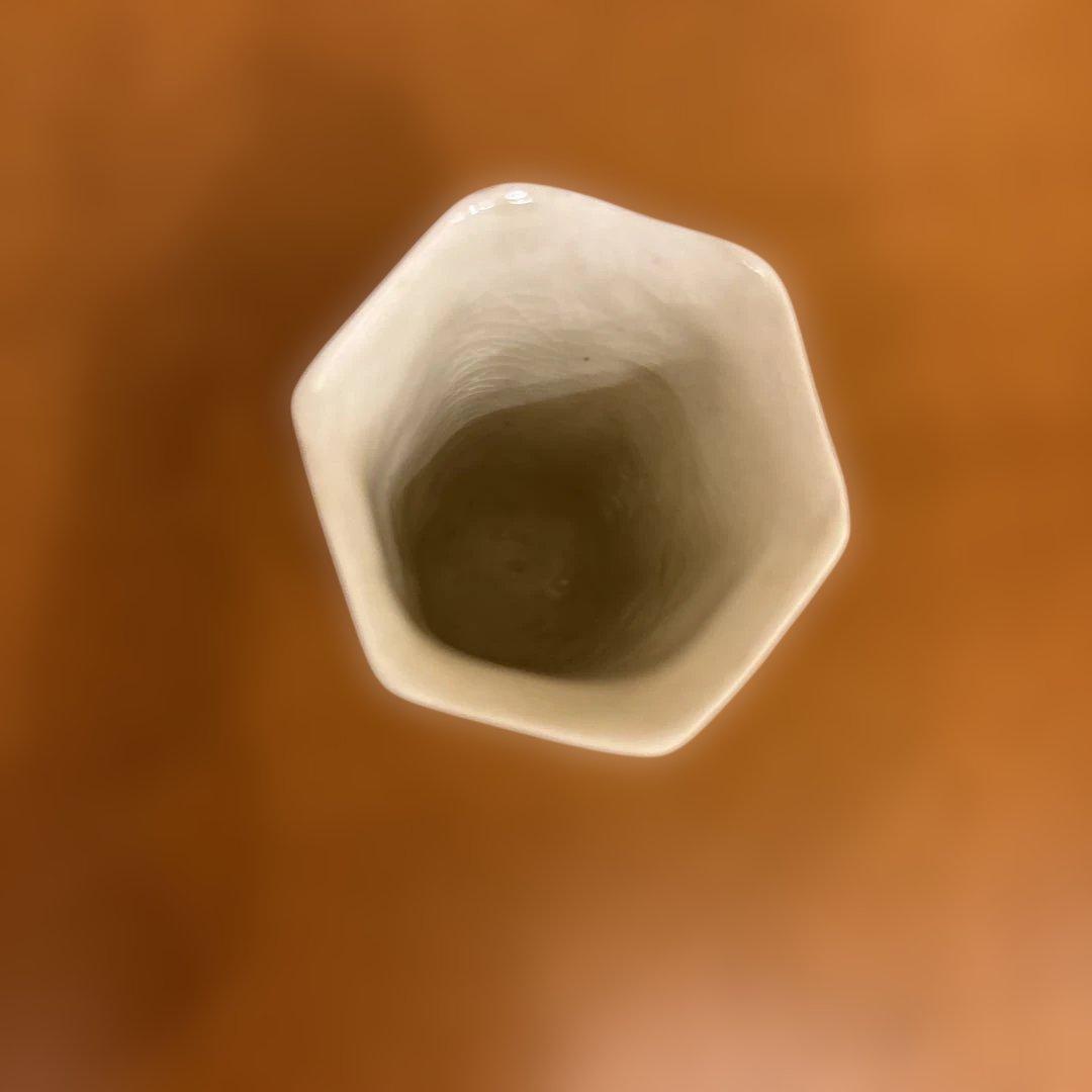 内田鋼一氏作 六角盃(中、ガラス釉)