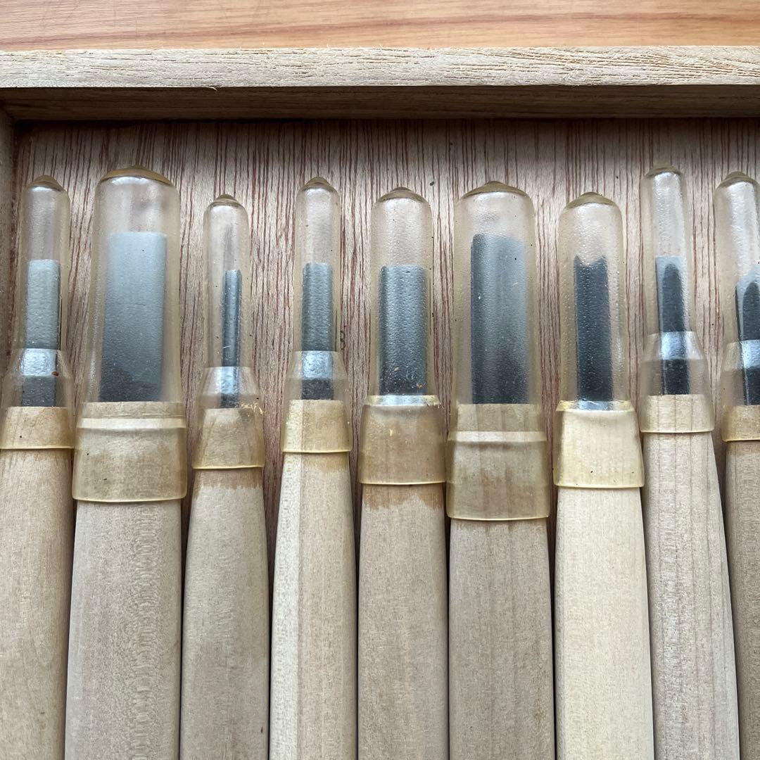 三木章刃物本舗　彫刻刀　桐箱入(本職用) 10本組