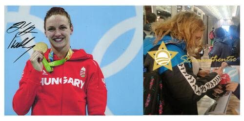直筆サイン入り写真 ホッスー・カティンカ 競泳選手 ハンガリー SA鑑定済