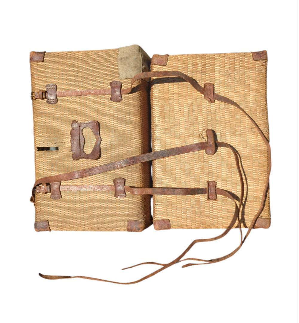 戦前 古民具 【 行李 柳行李トランク 鞄 】 明治 大正 昭和 レトロ