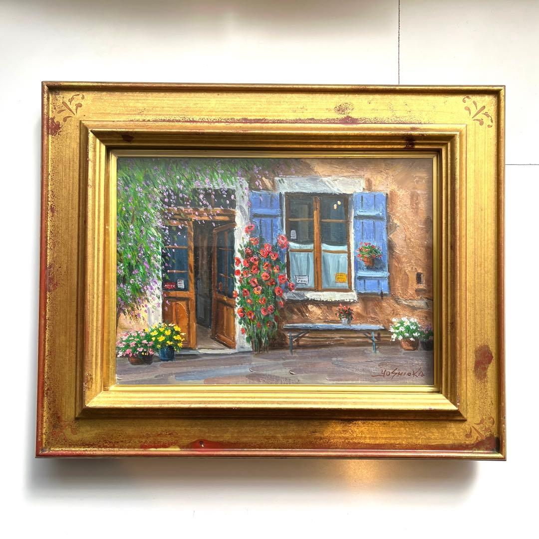 【貴重】洋画家 吉岡健二 油絵 パリの風景画