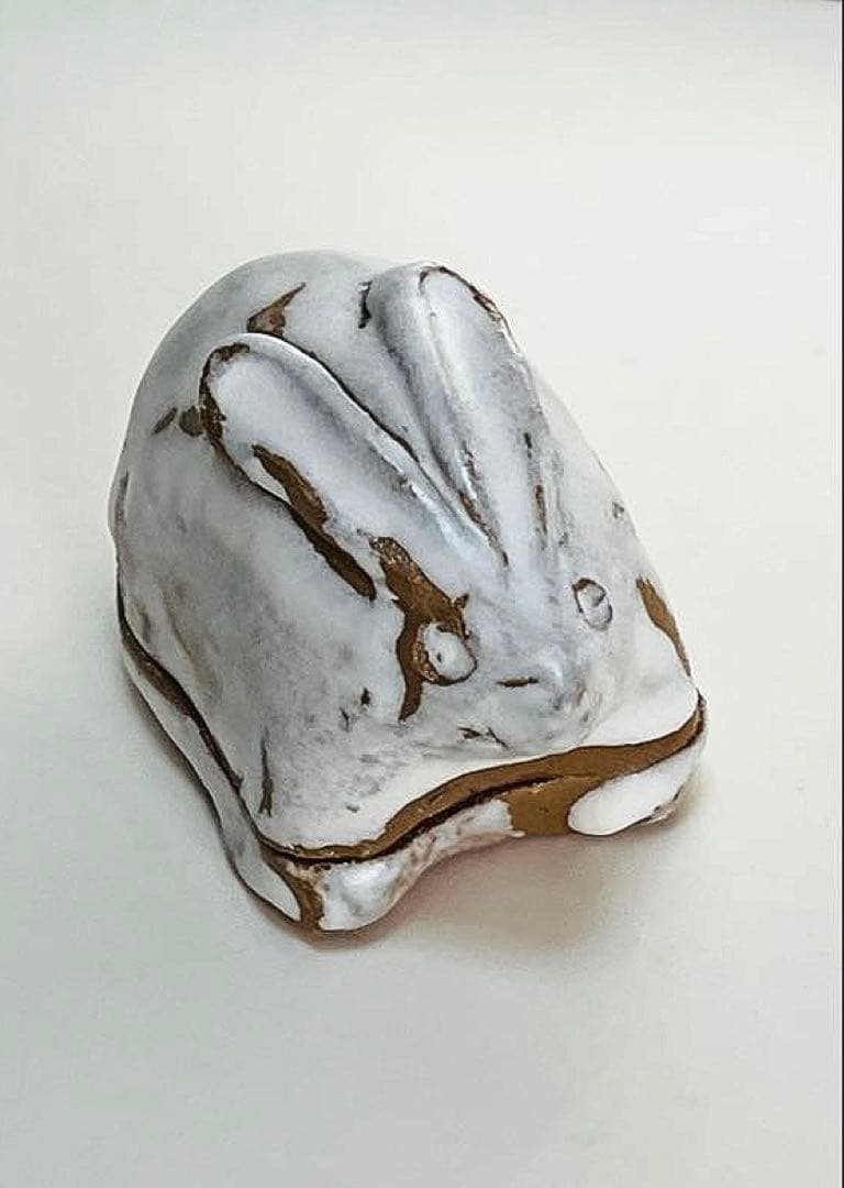 新品未使用　香合　勝尾青龍洞・龍兎　香合　鬼萩釉　茶道具 共箱付き