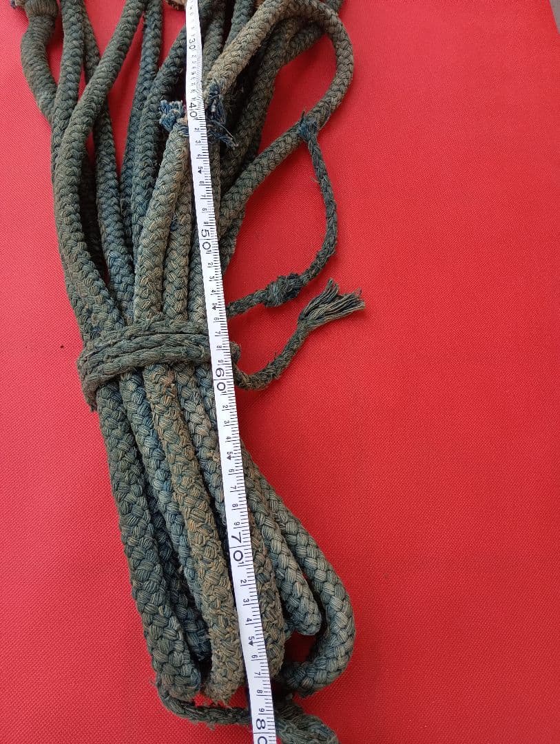 江戸時代後期幕末頃阿波淡路國徳島藩蜂須賀家知行地内武家旧家蔵出藍染武具馬具根付綱