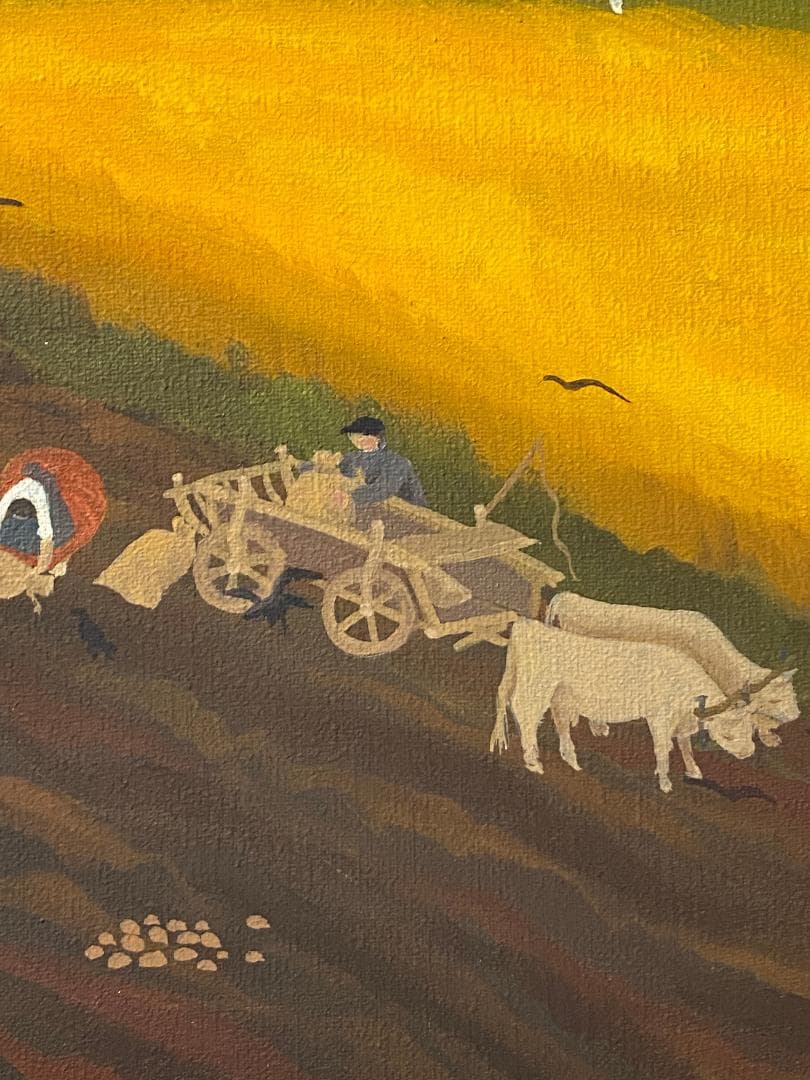 「真作」作家不明　風景画 　油絵　絵画　油彩画　額装　F12号