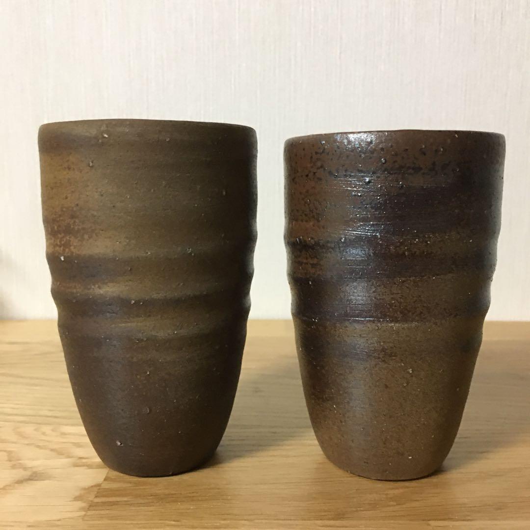 備前焼　ペアカップ　フリーカップ