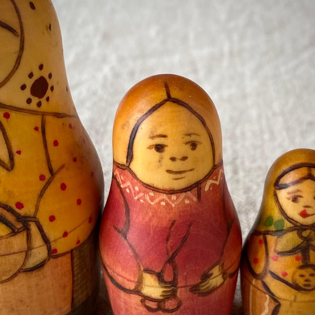 【極希少・名品】セルゲイ・コブロフ作 マトリョーシカ 5体（作家サイン入り）