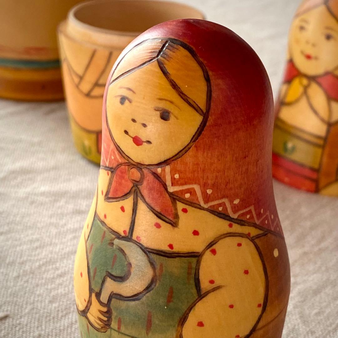 【極希少・名品】セルゲイ・コブロフ作 マトリョーシカ 5体（作家サイン入り）