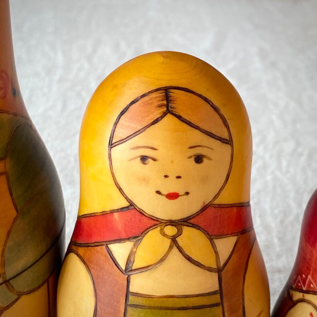 【極希少・名品】セルゲイ・コブロフ作 マトリョーシカ 5体（作家サイン入り）