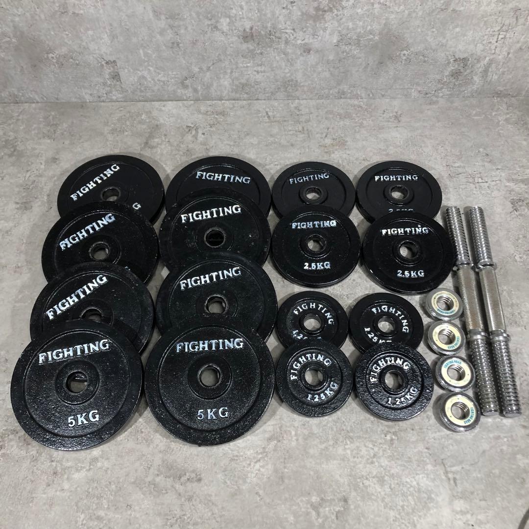 人気 FIGHTING ROAD ダンベル 60kgセット 片側30kg ①