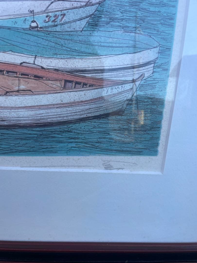 ロルフ ラフルスキー リトグラフ フランス 風景画 大型額絵　直筆サイン