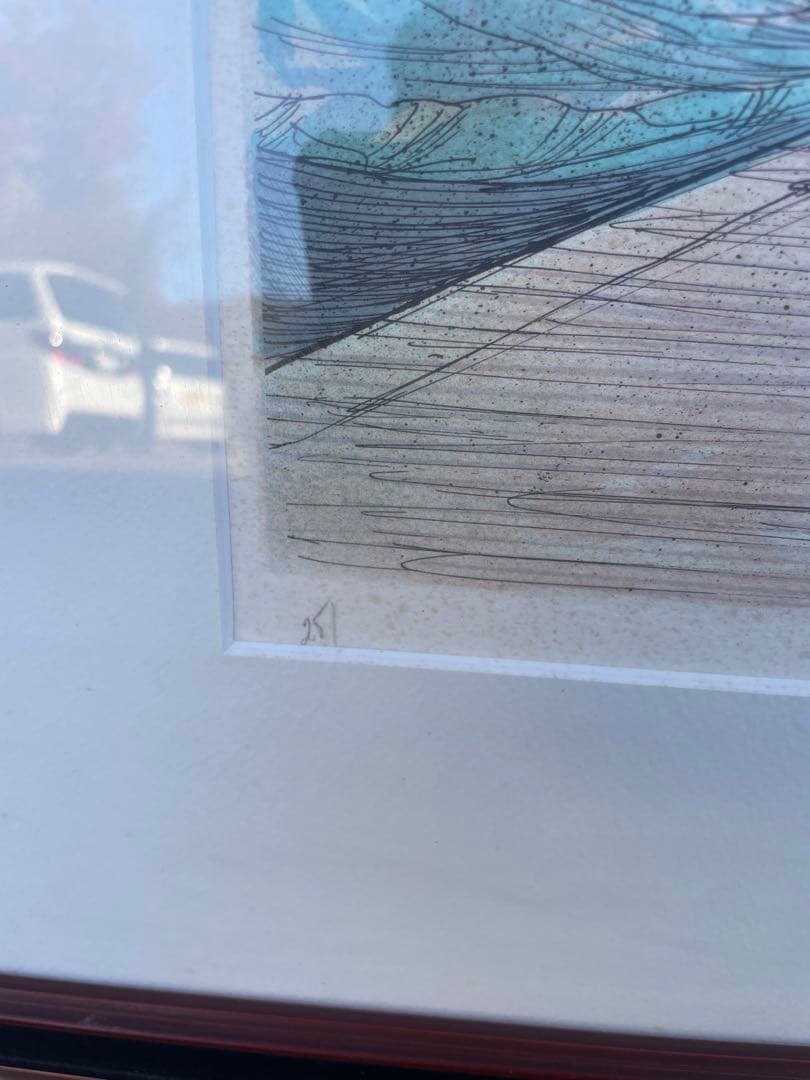 ロルフ ラフルスキー リトグラフ フランス 風景画 大型額絵　直筆サイン