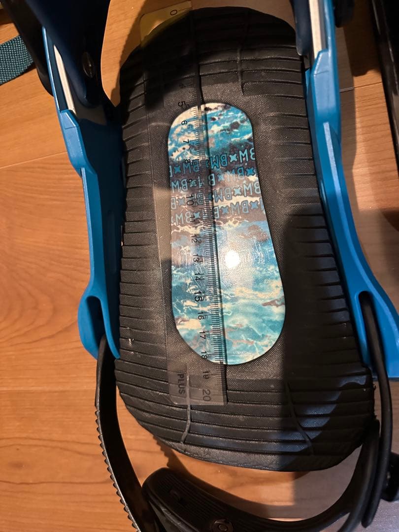 青/黒 スノーボードビンディング　ベントメタル