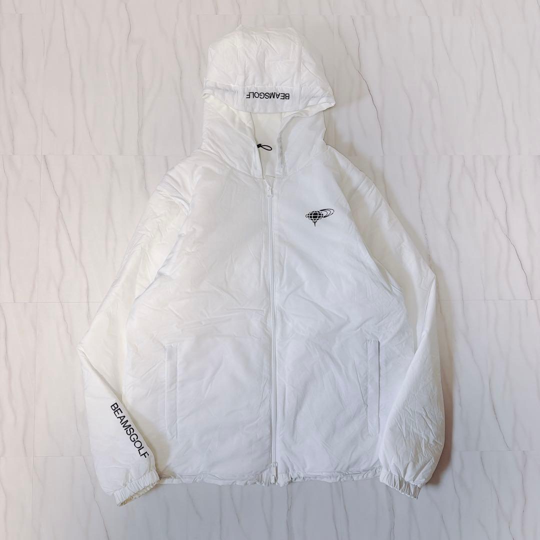 《美品》ビームスゴルフ リバーシブルジャケット 中綿 3way ホワイト XL