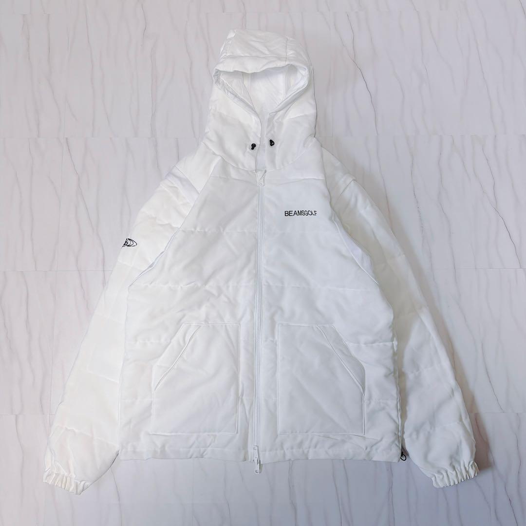 《美品》ビームスゴルフ リバーシブルジャケット 中綿 3way ホワイト XL
