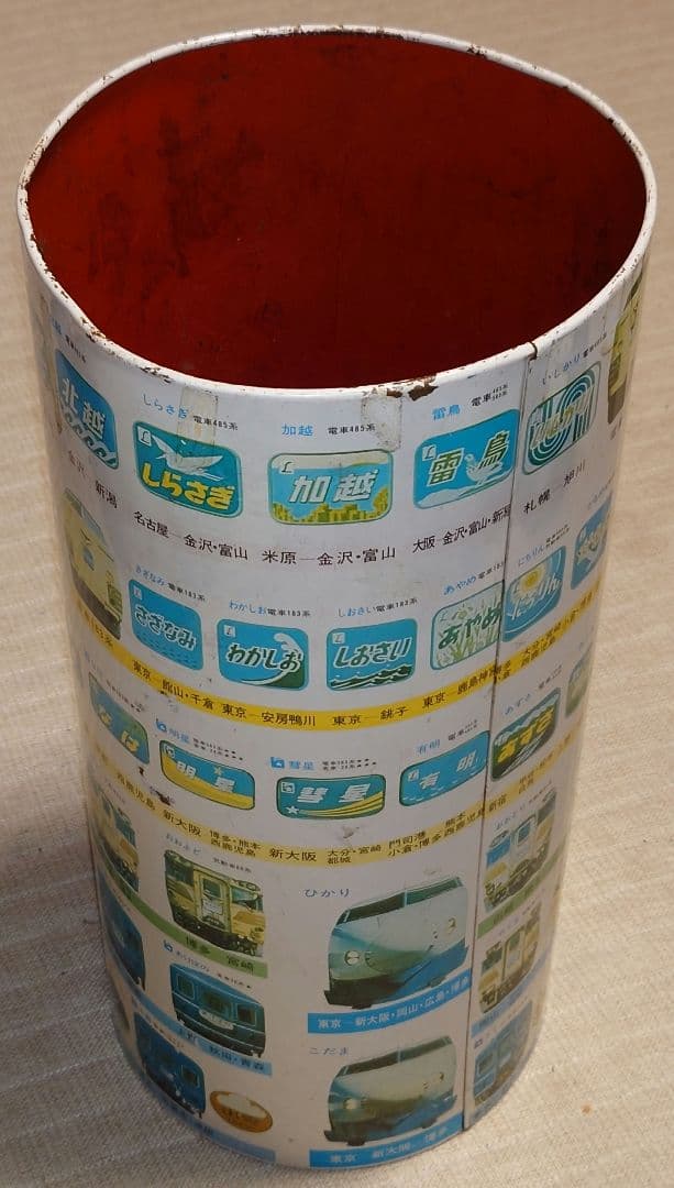 国鉄 ヘッドマーク スチールごみ箱 エル特急 ブルートレイン 新幹線 気動車