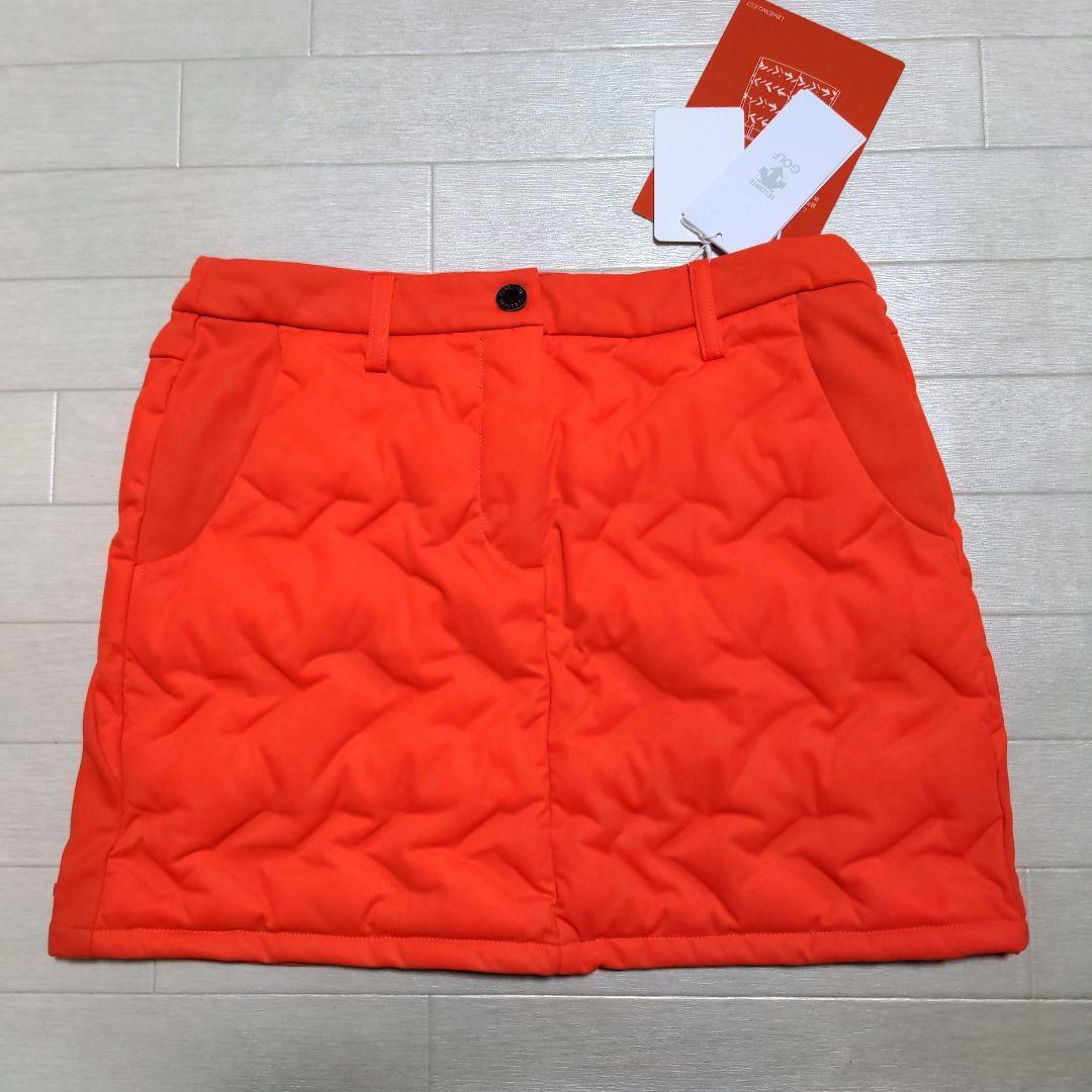 再再再値下げ新品　デサントゴルフ　ダウンスカートМ　定価23100円中綿オレンジ