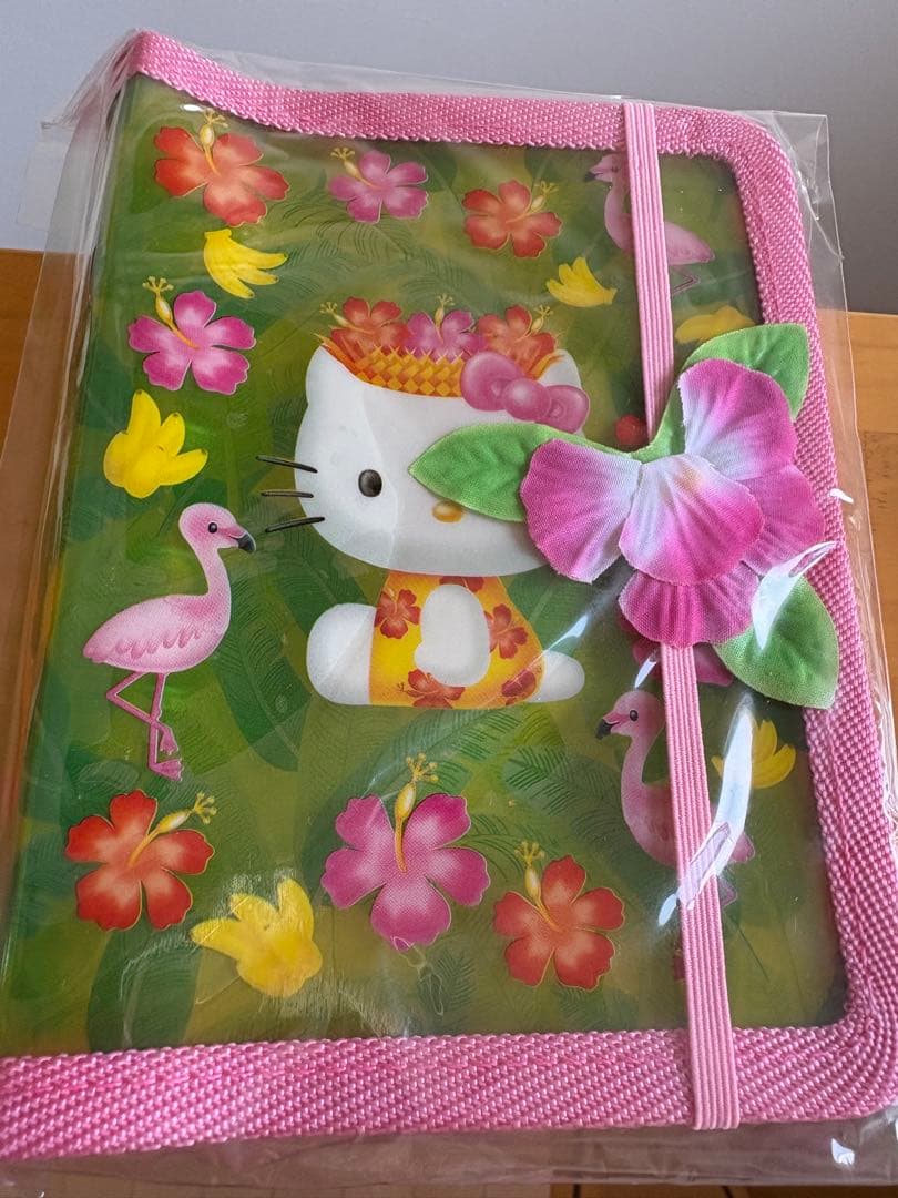 レア新品未使用　ハローキティ　ジャングルキティ　システム手帳カバー　ハイビスカス