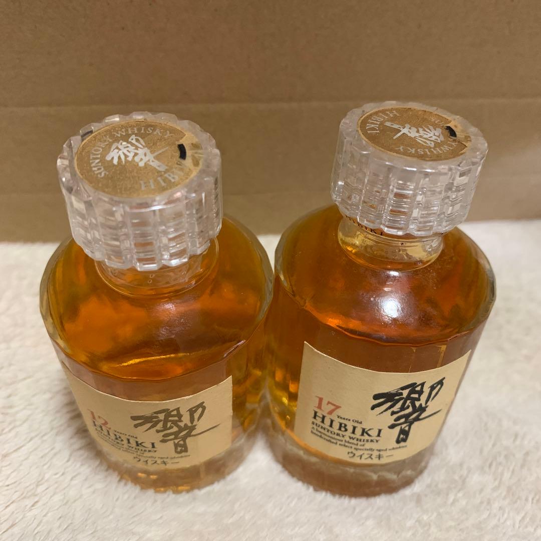 【希少】【未開封品】響12年・響17年　ウイスキー　ミニチュアボトル　2本セット