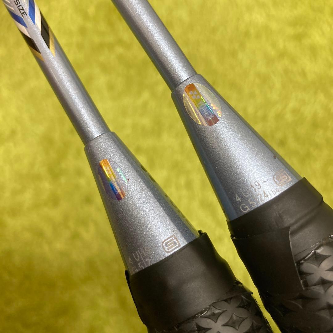 【良品】YONEX ナノレイ750 4U クリスタルブルー【2本まとめ売り】