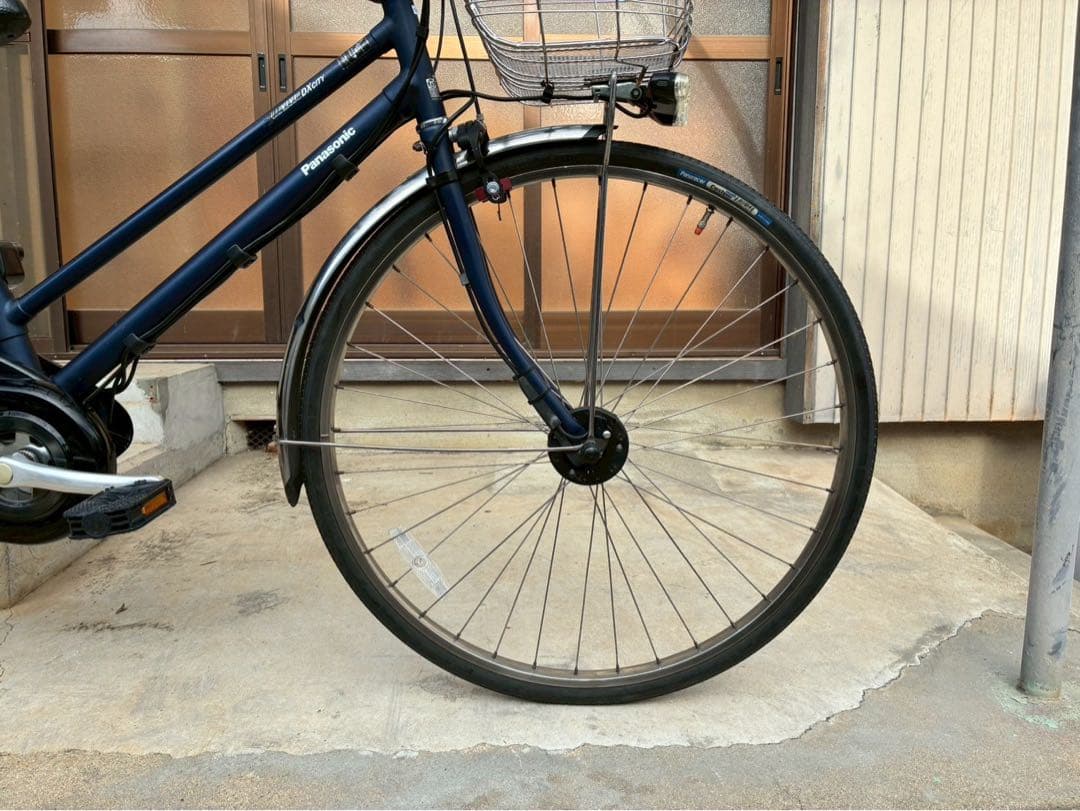 電動自転車　№8599 パナソニック ビビDXCITY 27インチ　紺
