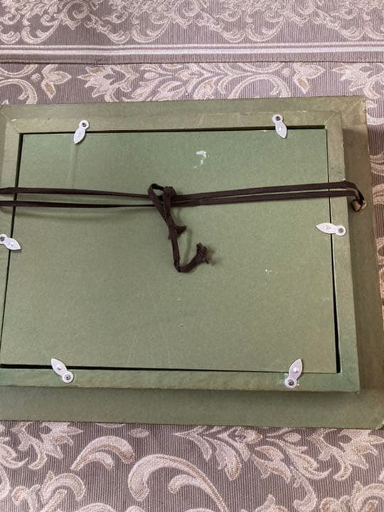 ゴールド額縁　風景画　油絵　山　自然