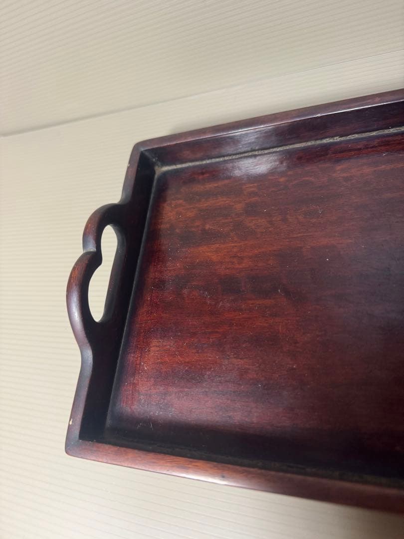 2100  唐木　煎茶盆1客　木箱3客　時代物