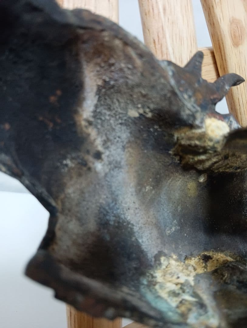 江戸時代上級武家蔵出古銅製細密造形金具２００〜３５０年前頃武具詳細不明鯱当時物品