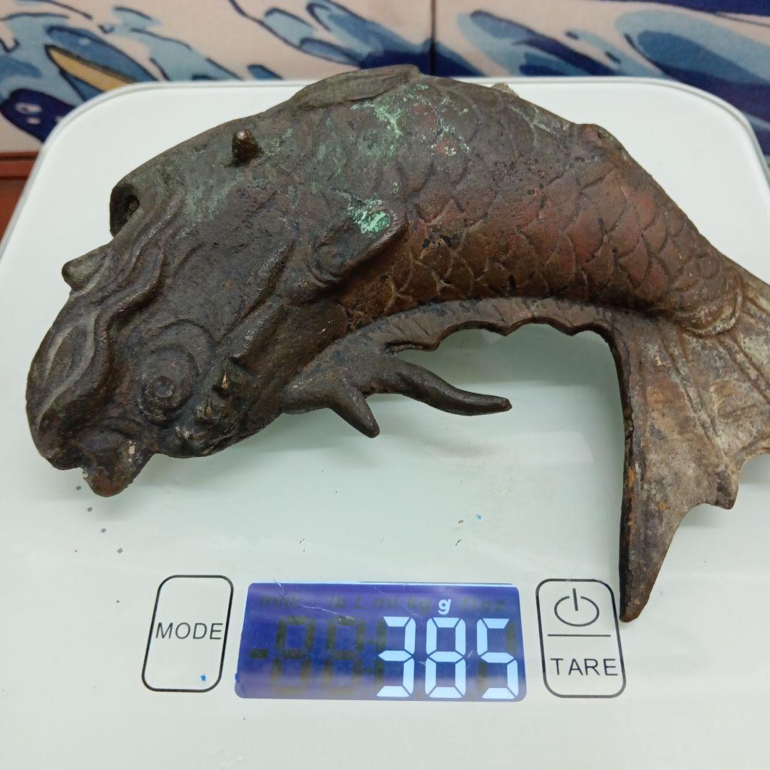 江戸時代上級武家蔵出古銅製細密造形金具２００〜３５０年前頃武具詳細不明鯱当時物品