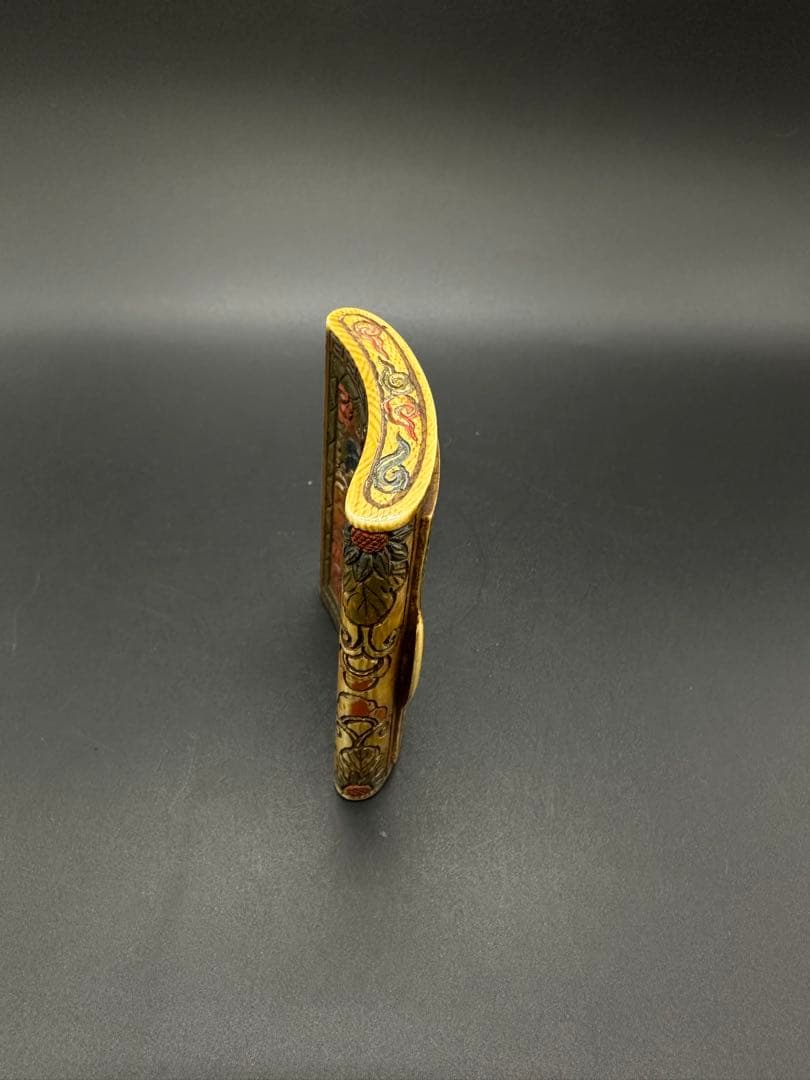 タバコケース　名刺入れ　彫刻　天然材質　骨董古美術