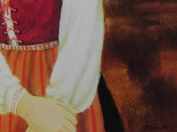 倉橋　寛、街の娘、希少な画集より、新品高級額装付、版上サイン入り