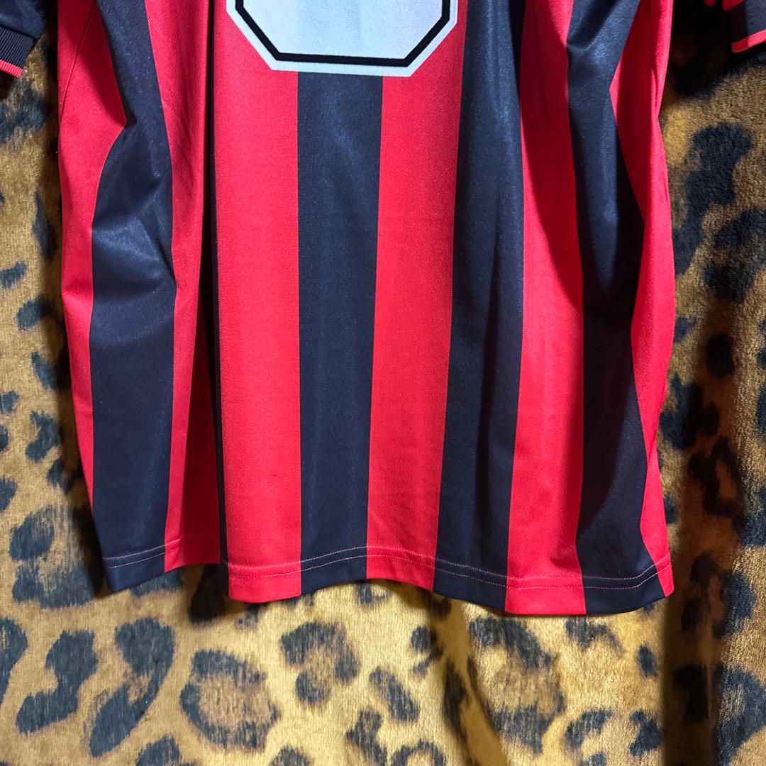 新品　赤黒ストライプ 6番　ACミラン　バレージ　football サッカー