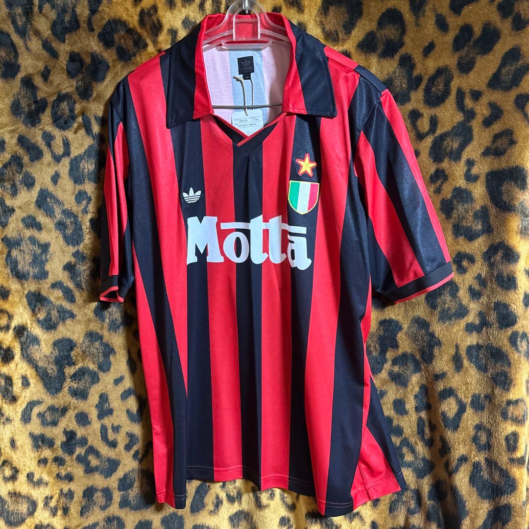 新品　赤黒ストライプ 6番　ACミラン　バレージ　football サッカー