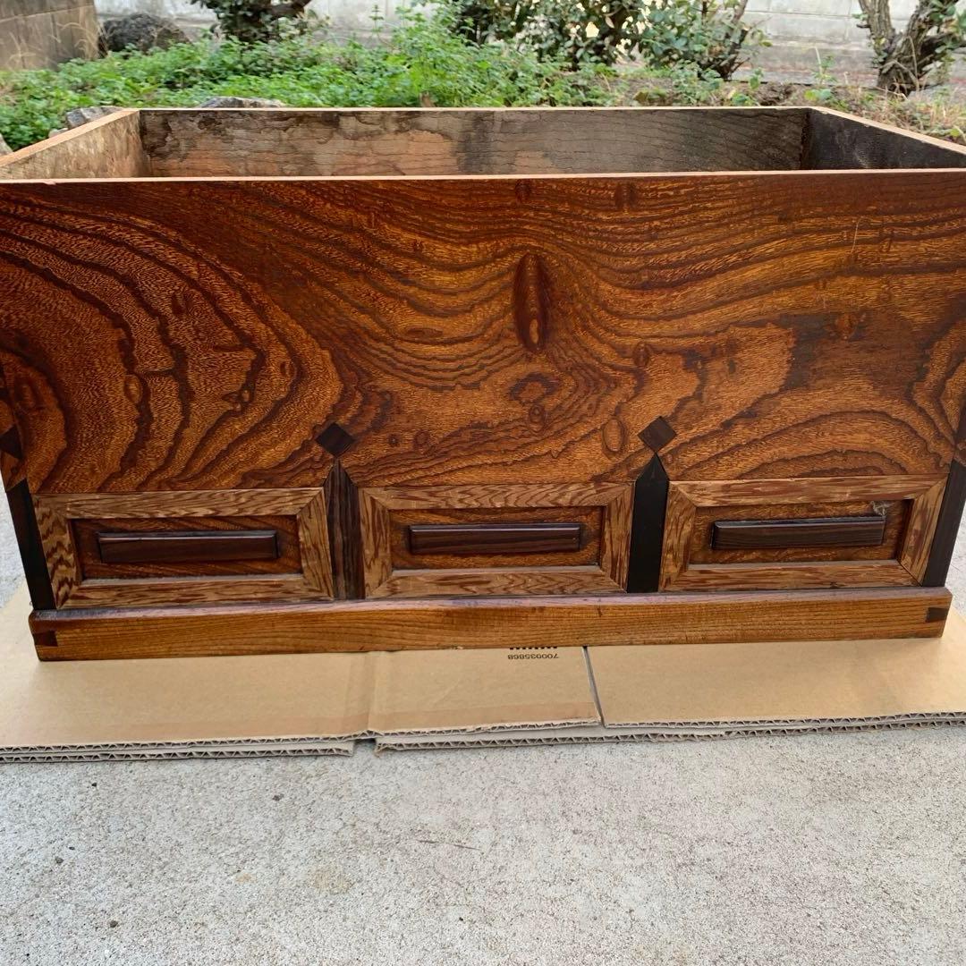 木製長火鉢　角火鉢　欅テーブル　囲炉裏　送料込み　　＊引き取り歓迎お値引きします