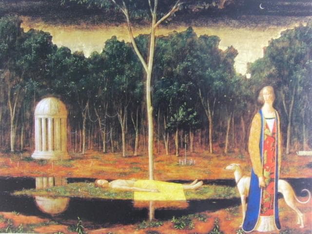 吉岡正人　「黒い川」、希少画集より、状態良好、新品高級額装付