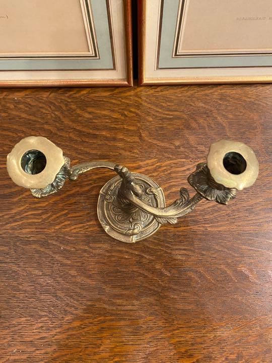 フランス　真鍮キャンドルスタンド