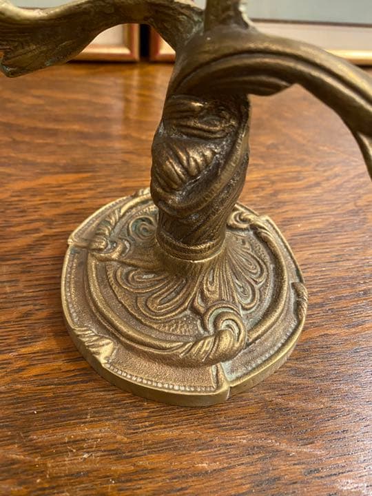 フランス　真鍮キャンドルスタンド