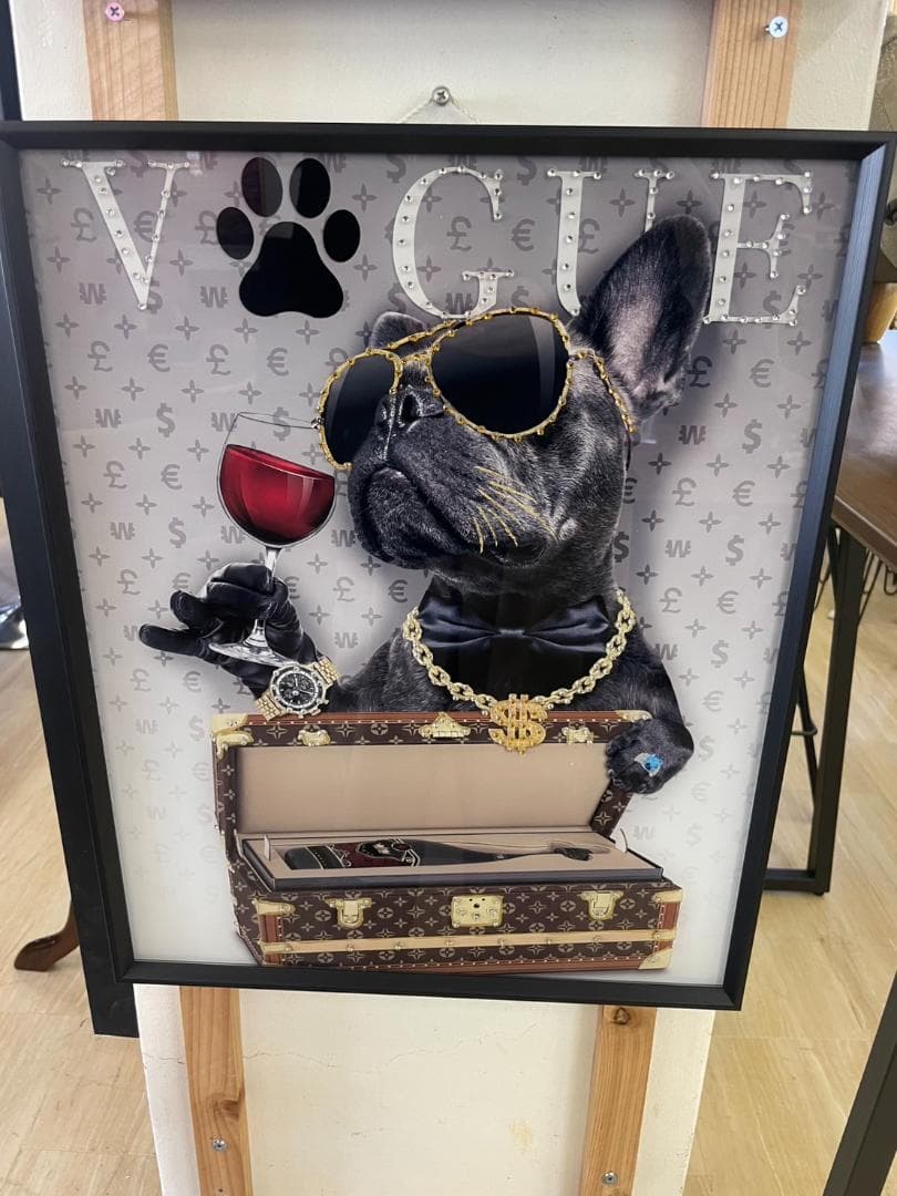 アートパネル　アート　絵画　絵　ポスター　壁掛け　額縁　フレンチブルドッグ　犬