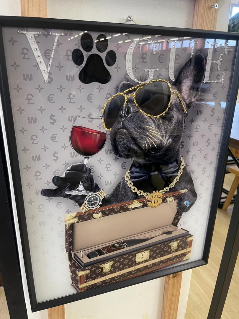 アートパネル　アート　絵画　絵　ポスター　壁掛け　額縁　フレンチブルドッグ　犬