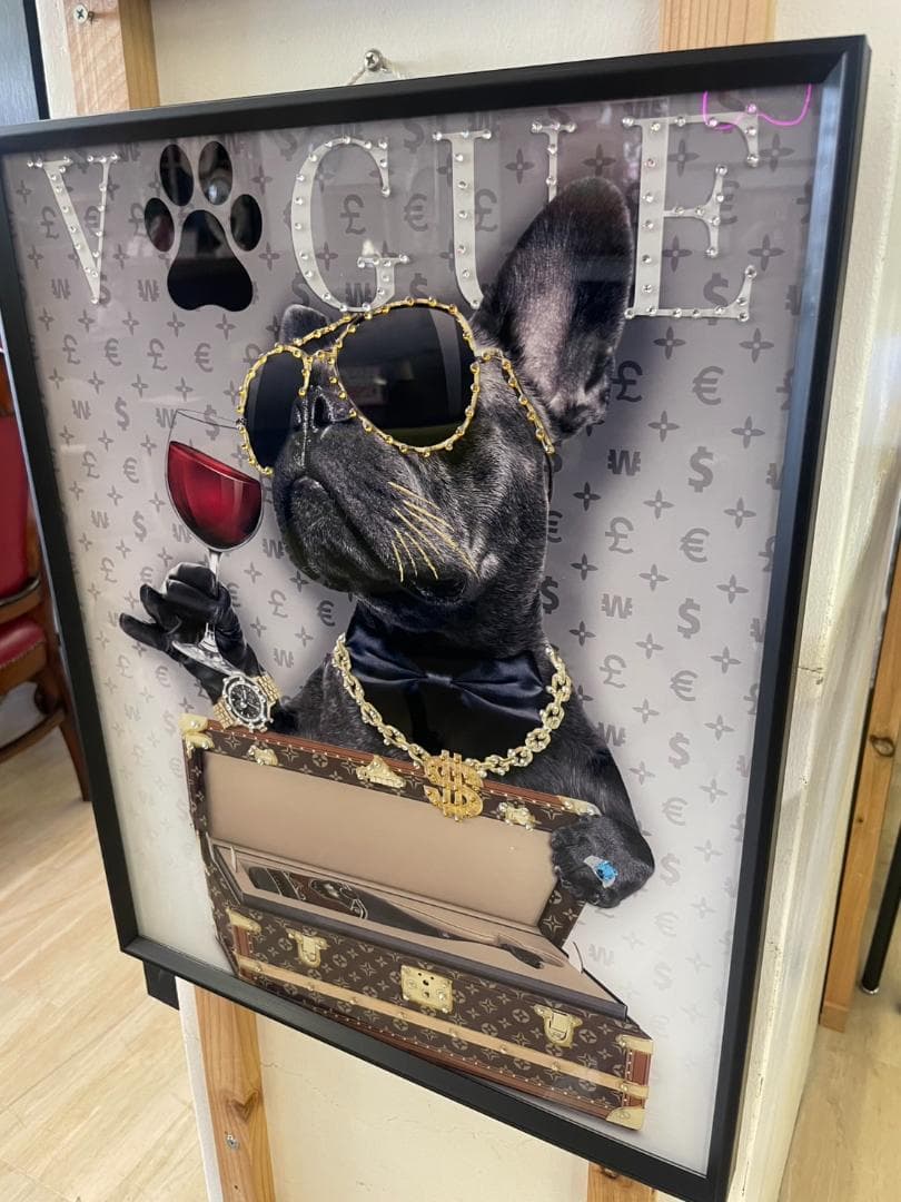 アートパネル　アート　絵画　絵　ポスター　壁掛け　額縁　フレンチブルドッグ　犬