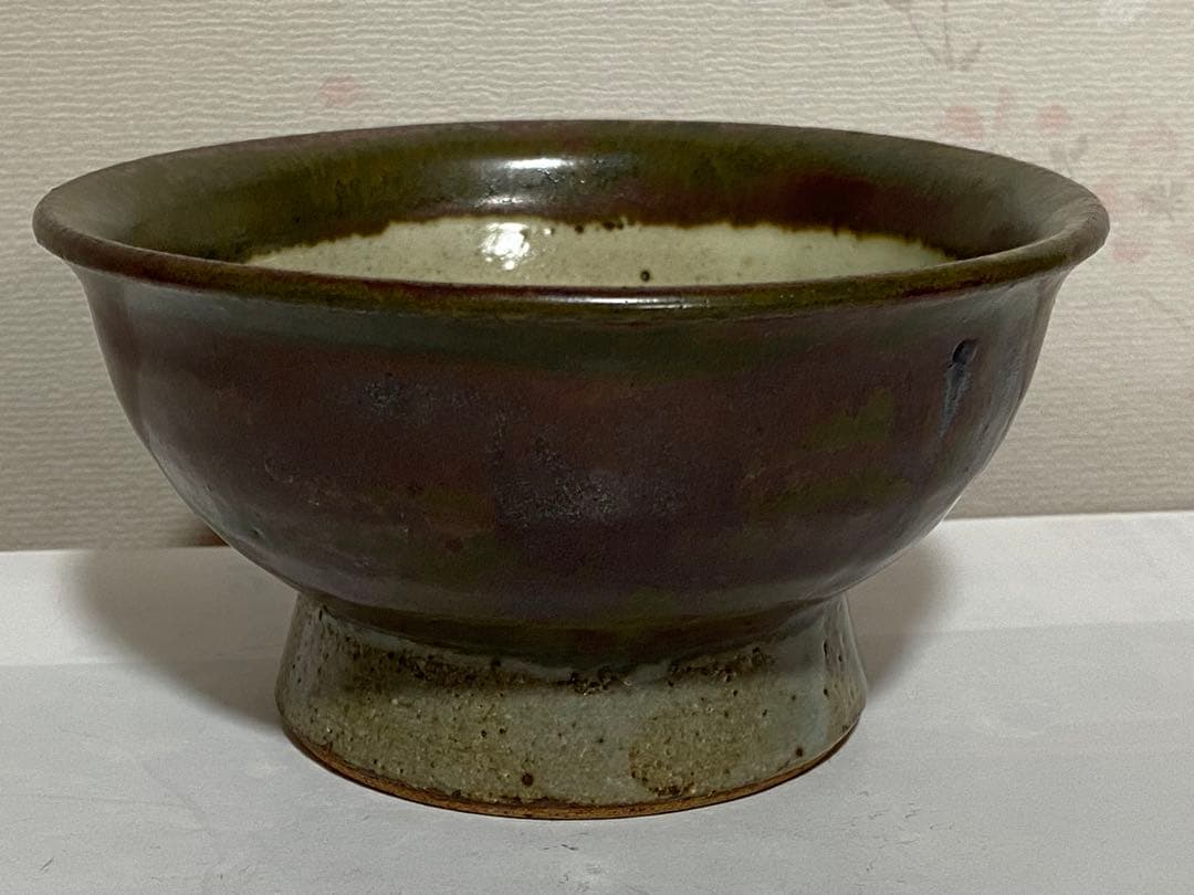 ♦民藝 ぐい呑み 益子焼 濱田庄司 柿釉 酒器 昭和時代初期 古美術 骨董品