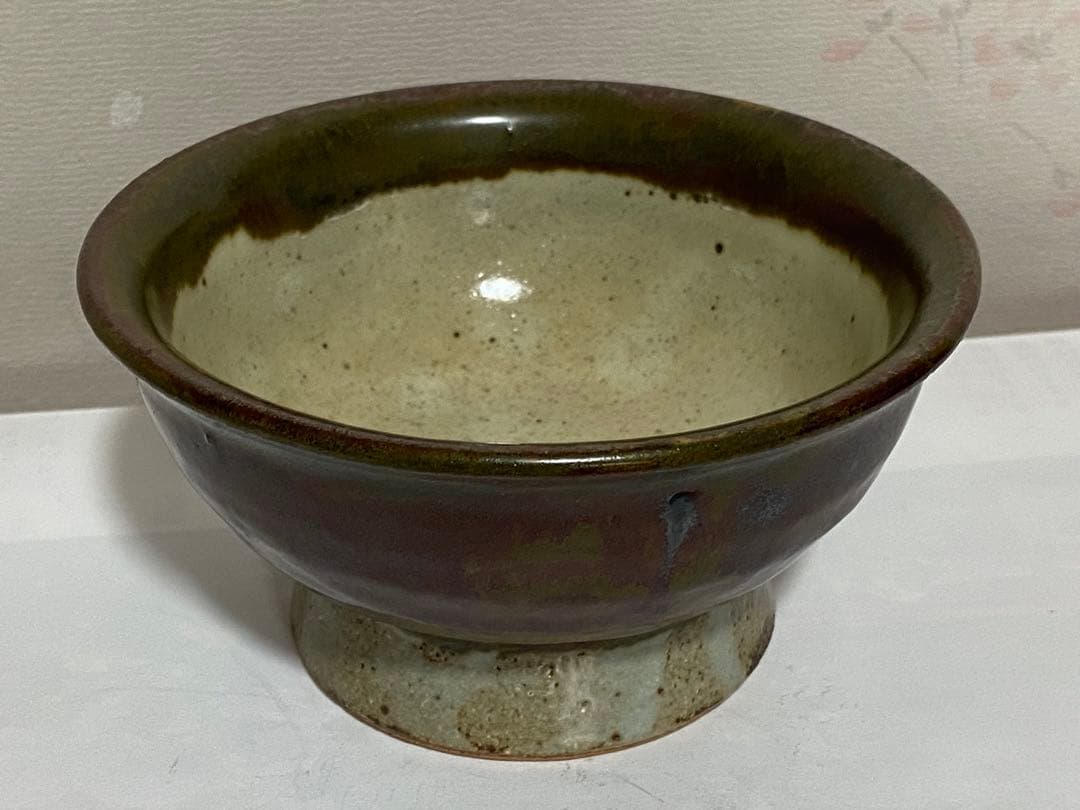 ♦民藝 ぐい呑み 益子焼 濱田庄司 柿釉 酒器 昭和時代初期 古美術 骨董品