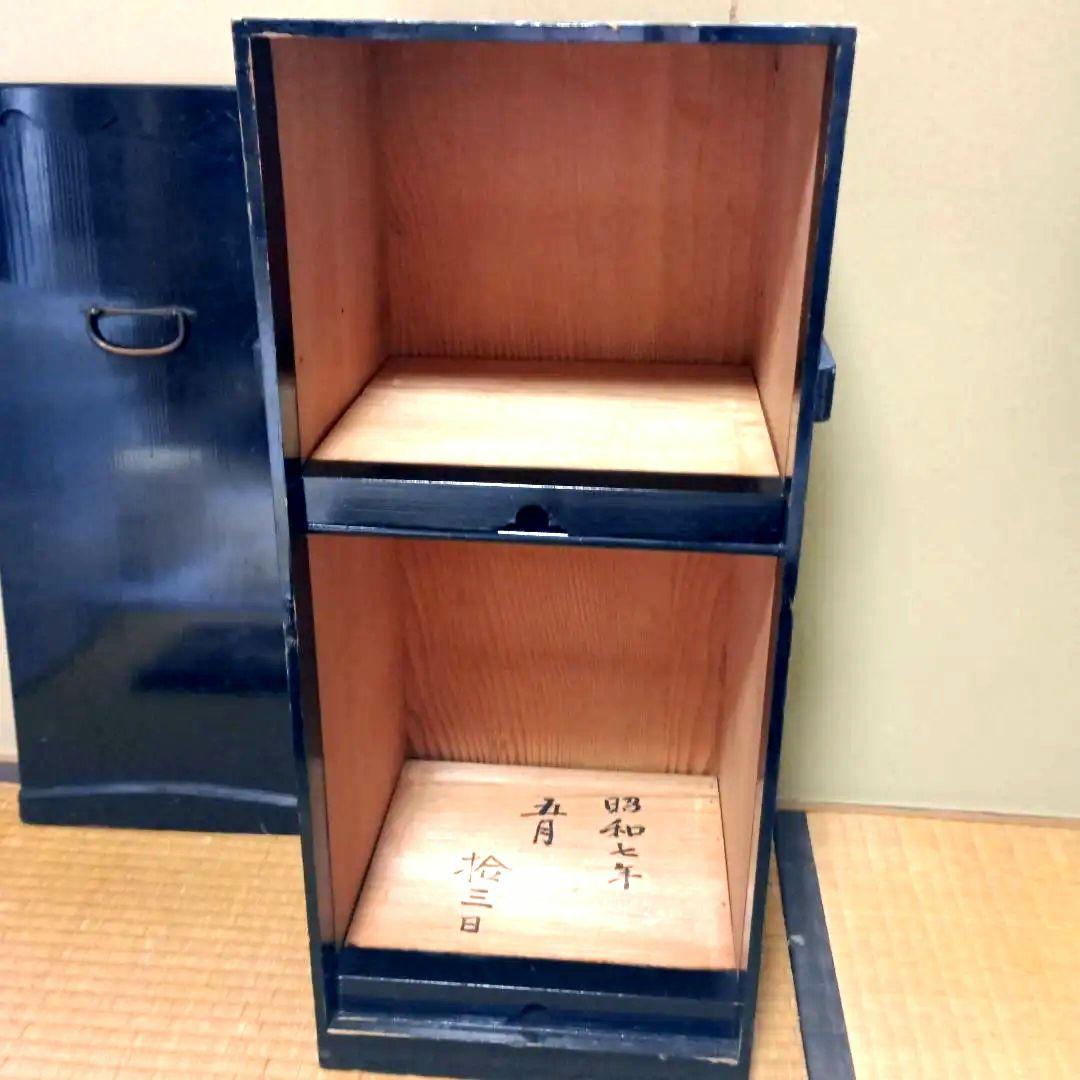 おかもち付き 金箔使用 高級重箱 年代物 5段 富山漆器 木製 お正月 お節料理