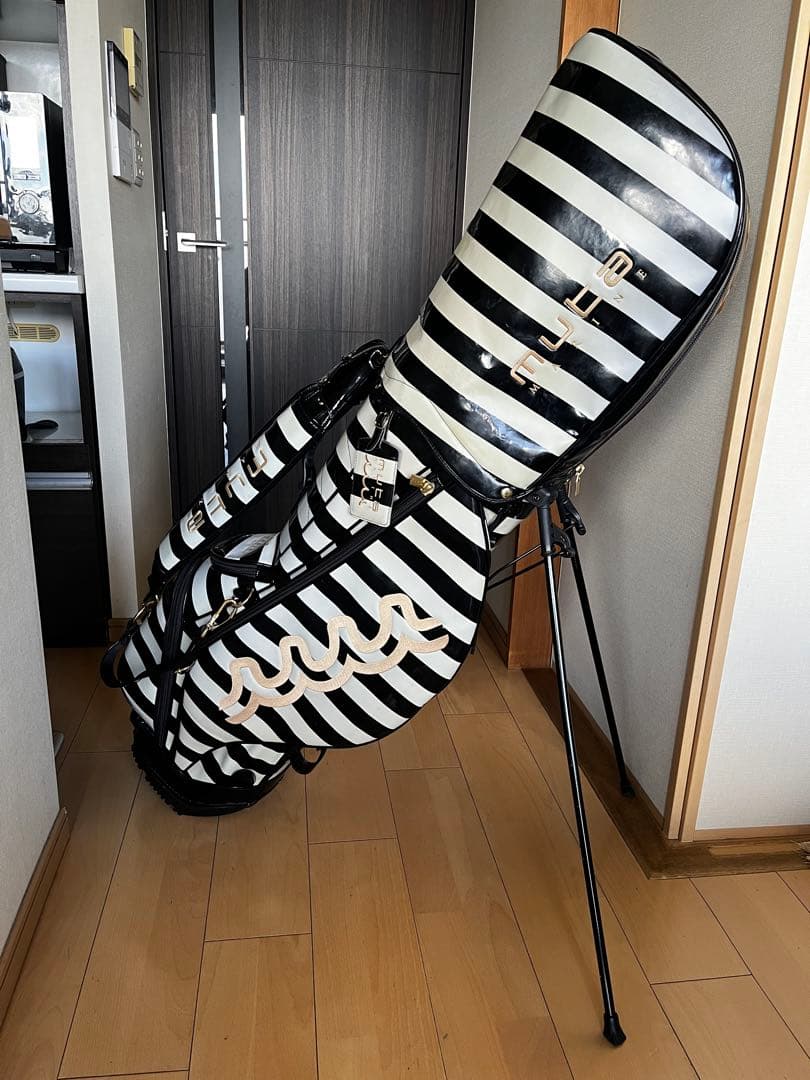 良品完売品希少ムータ muta MARINE スタンドキャディバッグ　ストライプ