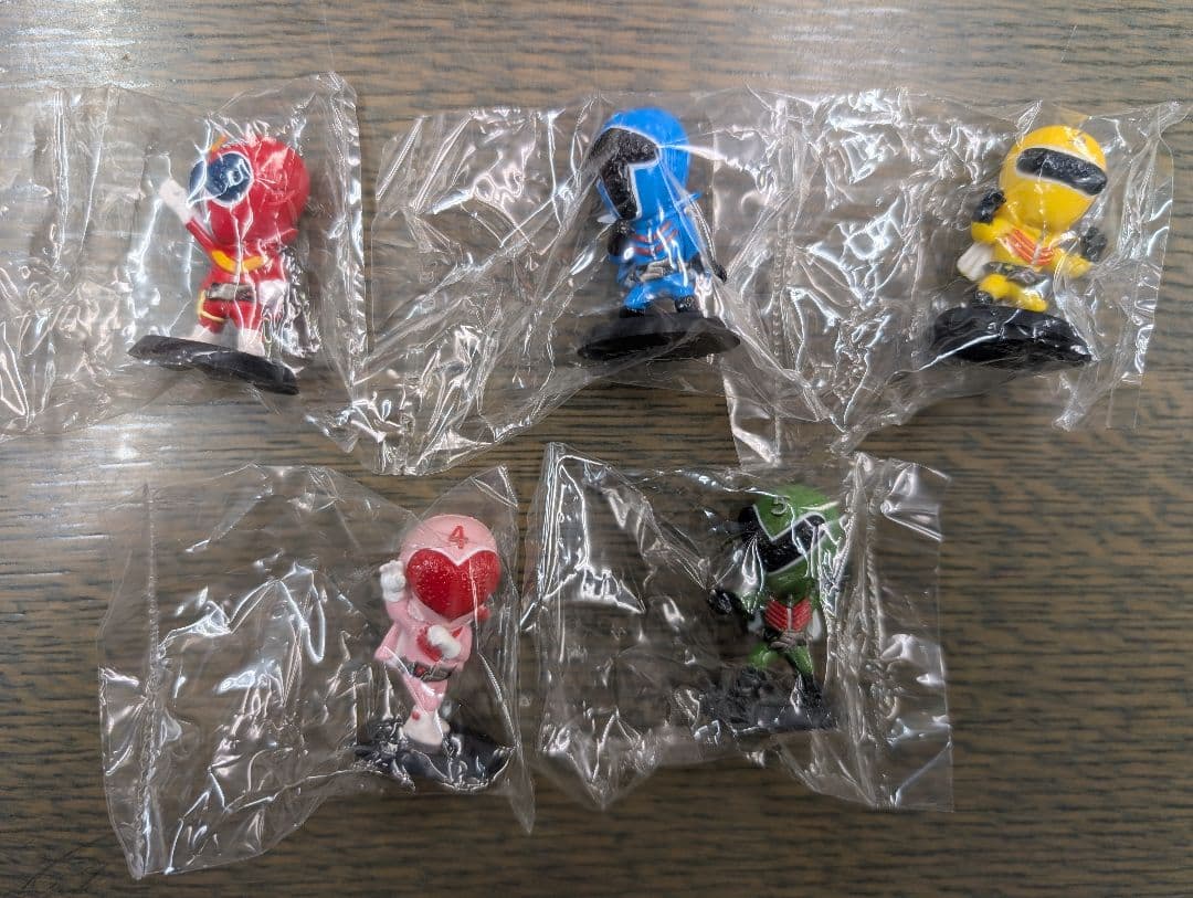 ※内袋未開封品【秘密戦隊ゴレンジャー】特撮ヒーローズ5体セット アカレンジャー他